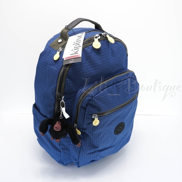 Kipling Seoul Backpack Laptop Travel Bag KI6363 Polyester Worker Blue Multi $134 main image 6